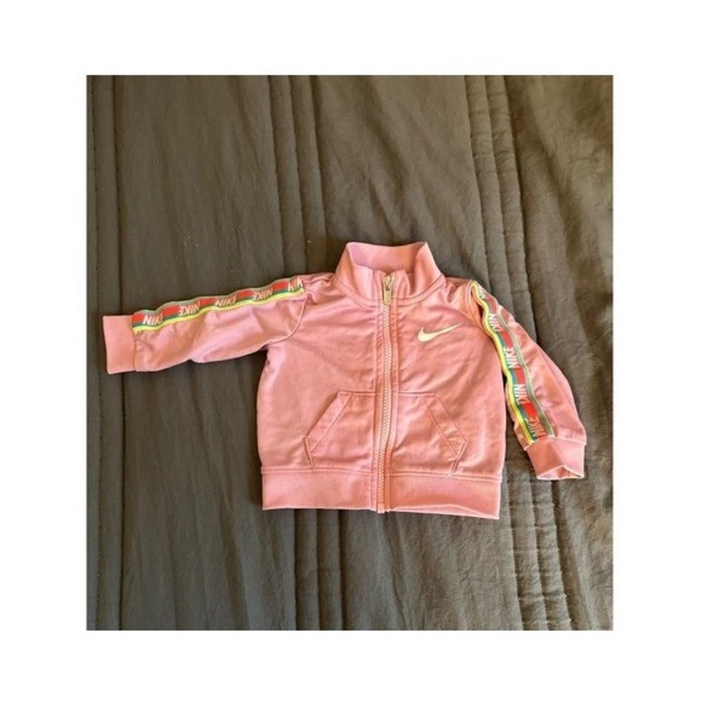 Nike Girls Light Pink Rainbow Tracksuit Set Size 6M Good